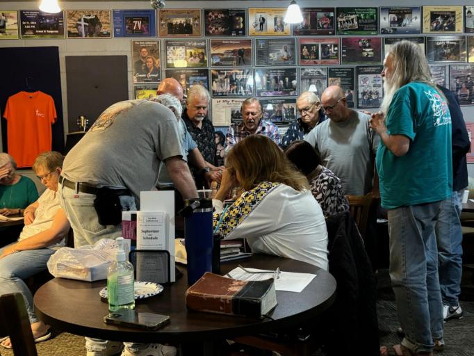 Praying at a Bible study